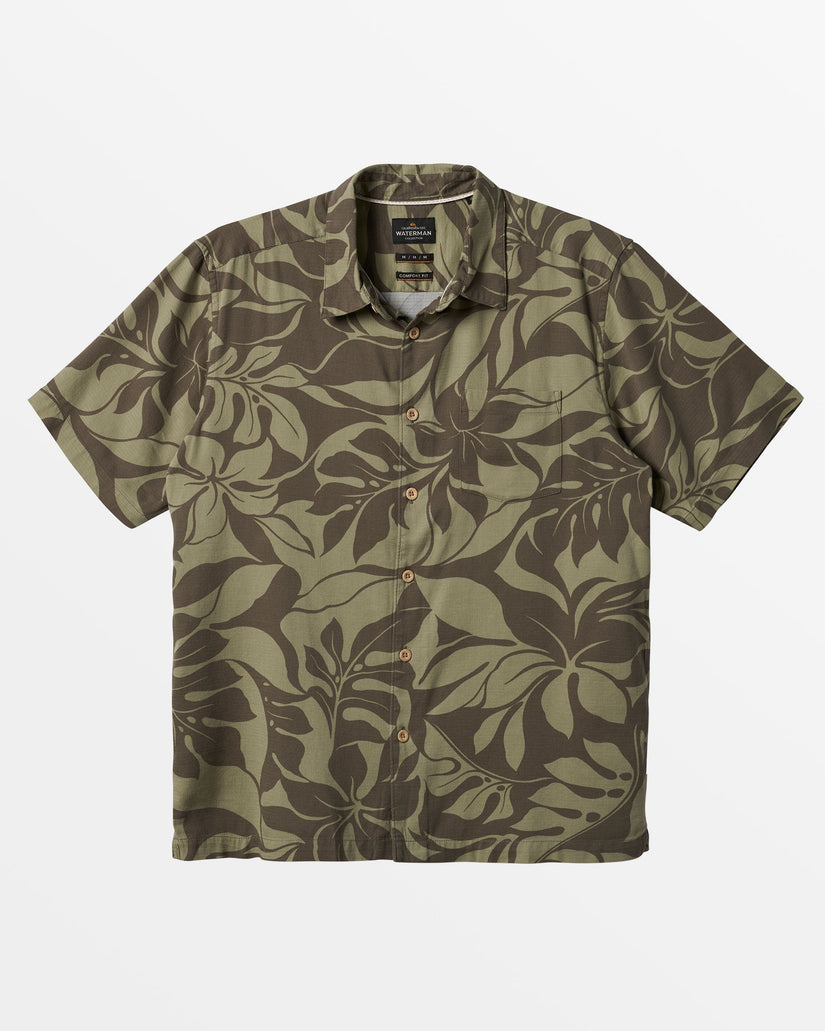 Waterman Flow Zone Short Sleeve Shirt - Taupe Flow Zone