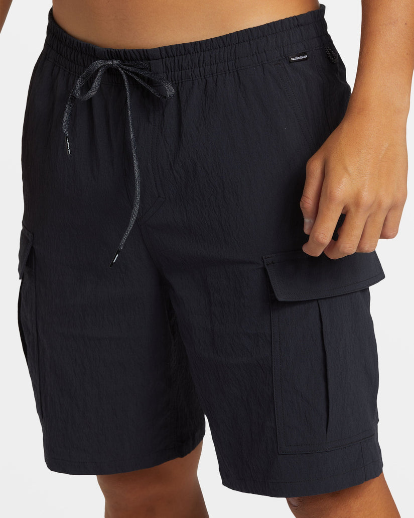 Taxer Cargo 19" Amphibian Hybrid Shorts - Black