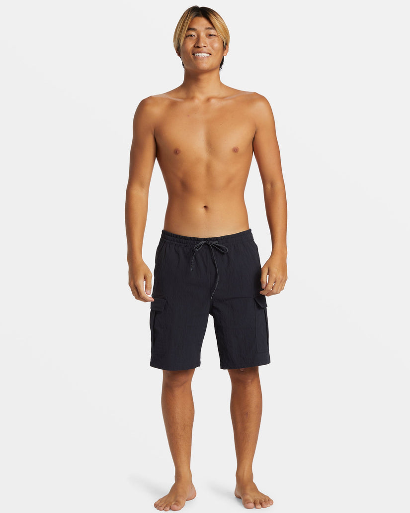 Taxer Cargo 19" Amphibian Hybrid Shorts - Black