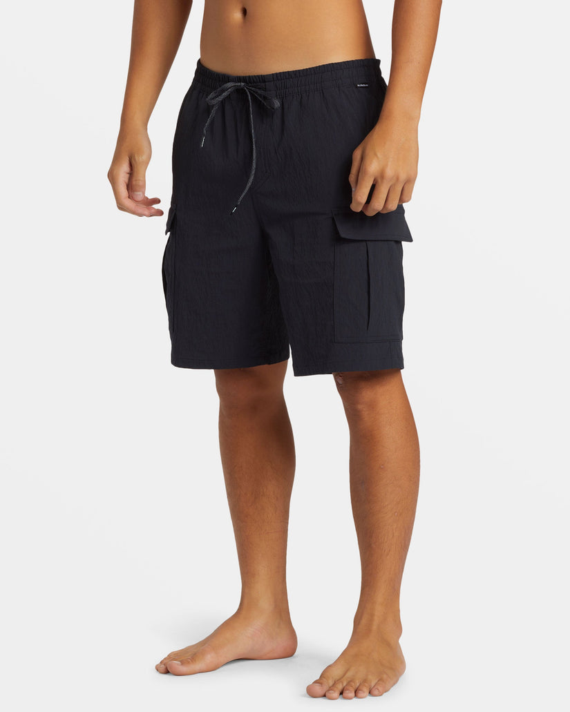 Taxer Cargo 19" Amphibian Hybrid Shorts - Black