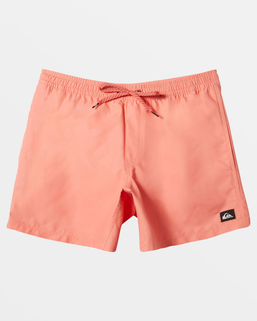 Everyday Solid Volley 15" Elastic Waist Shorts - Living Coral