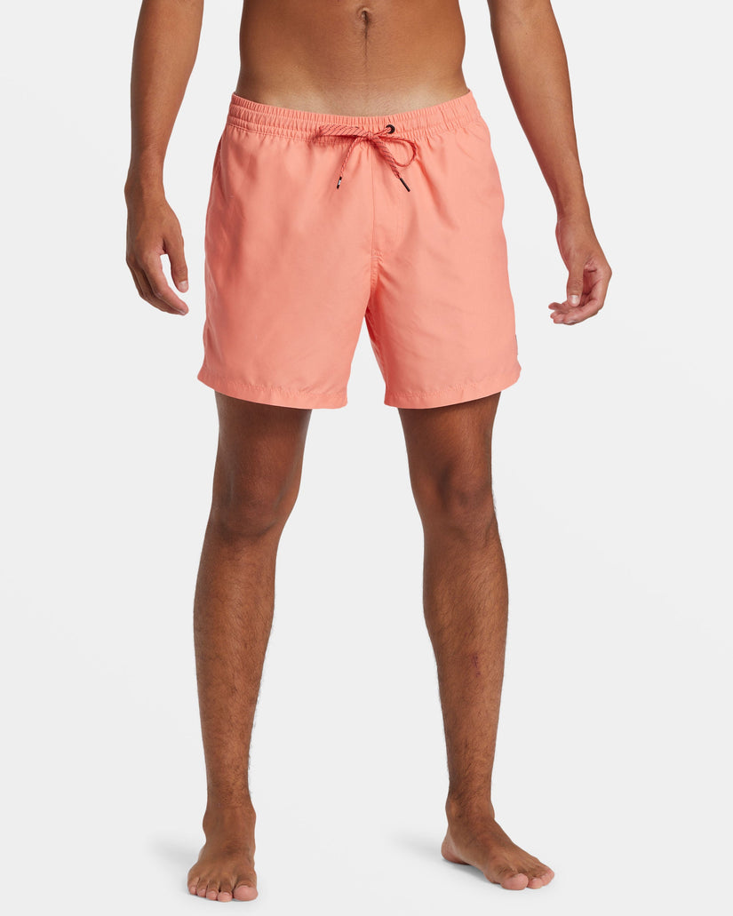 Everyday Solid Volley 15" Elastic Waist Shorts - Living Coral