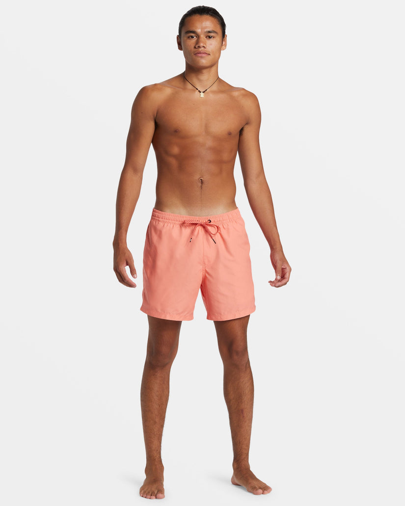 Everyday Solid Volley 15" Elastic Waist Shorts - Living Coral