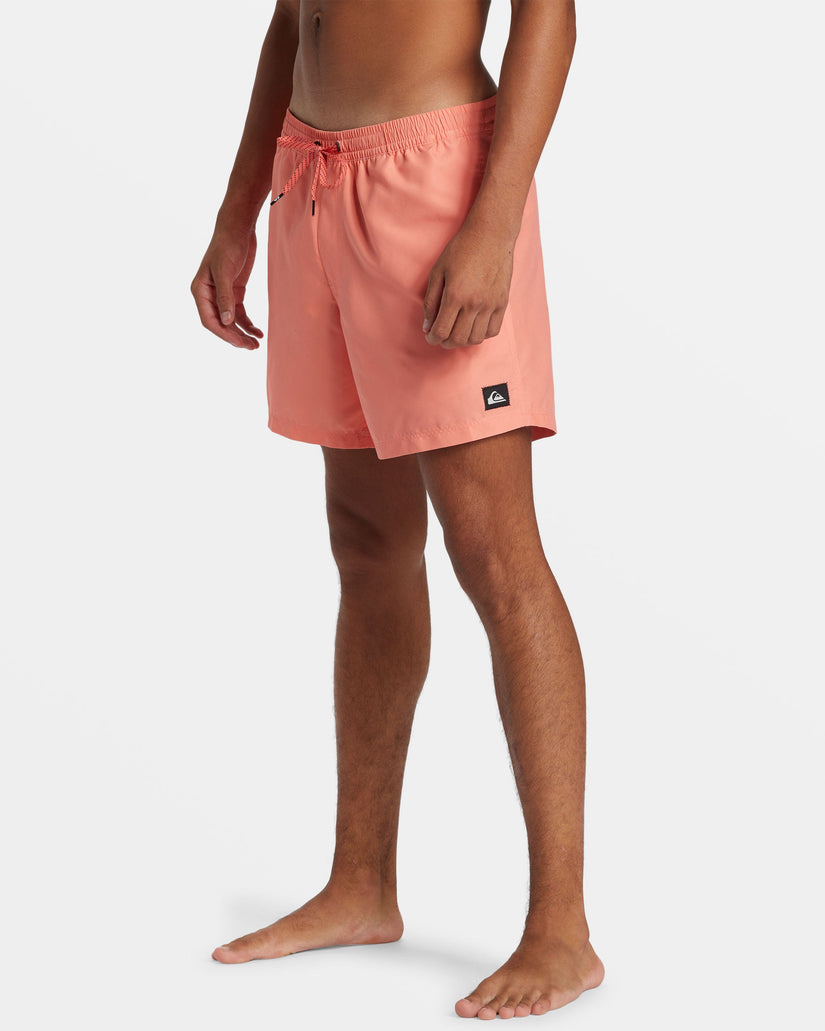 Everyday Solid Volley 15" Elastic Waist Shorts - Living Coral