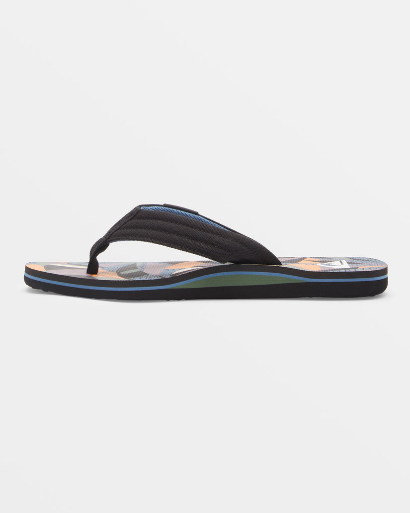 Molokai Layback Sandals - Black/Orange/Blue