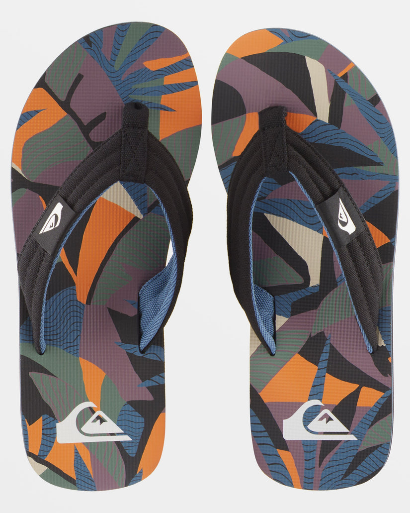 Molokai Layback Sandals - Black/Orange/Blue