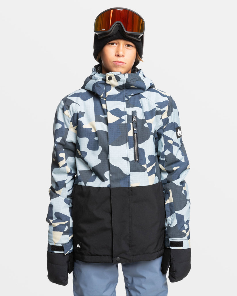 Boys 8-16 Mission Snow Jacket - Puzzle Camo Ice Flow