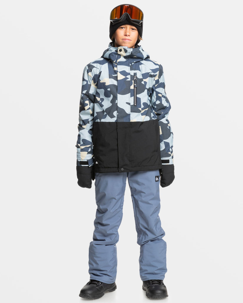 Boys 8-16 Mission Snow Jacket - Puzzle Camo Ice Flow