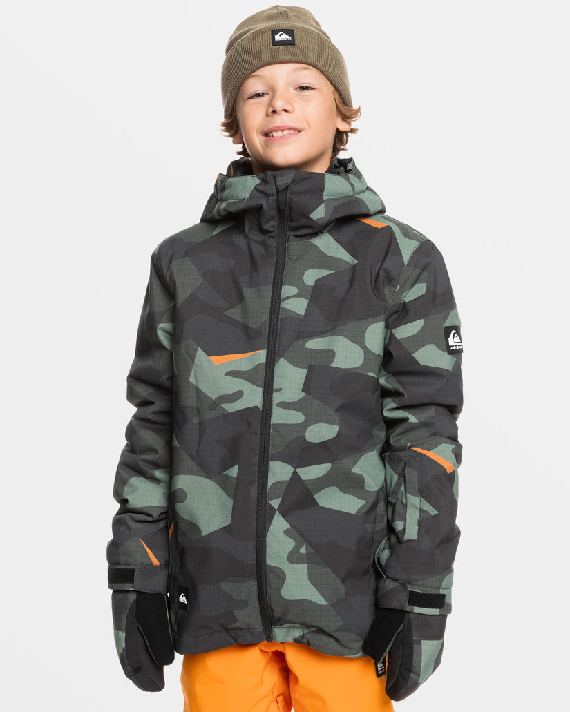 Boys 8-16 Mission Snow Jacket - Puzzle Camo Sea Spray