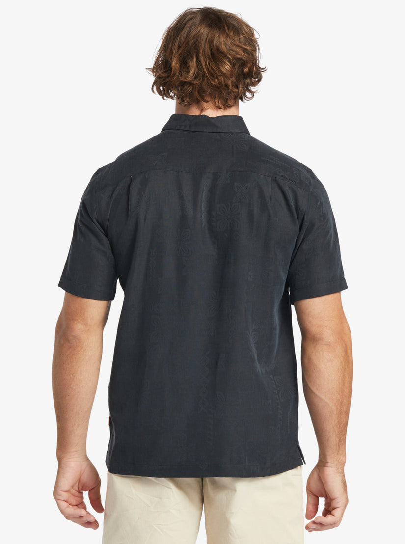 Waterman Manele Bay Short Sleeve Shirt - Black