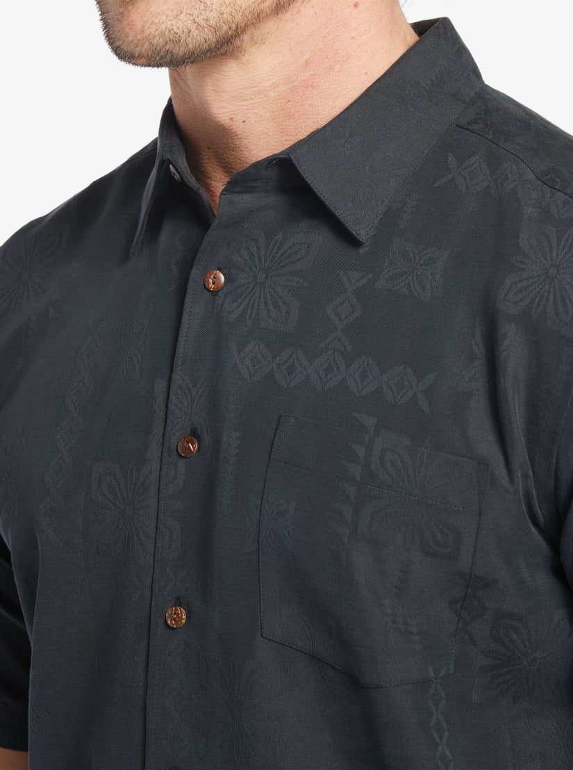 Waterman Manele Bay Short Sleeve Shirt - Black