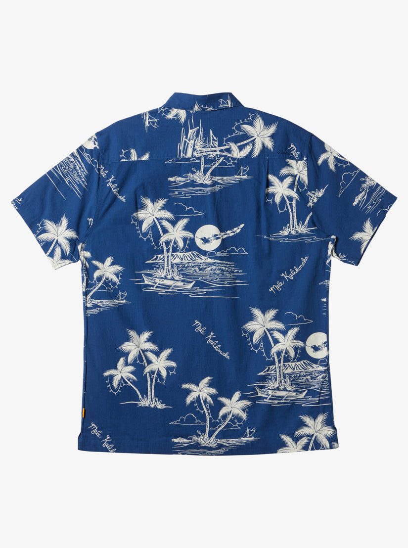 Waterman Ahi Holiday Woven Shirt - Ahi Holiday Estate Blue